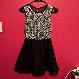 Black Sparkly Mini Dress